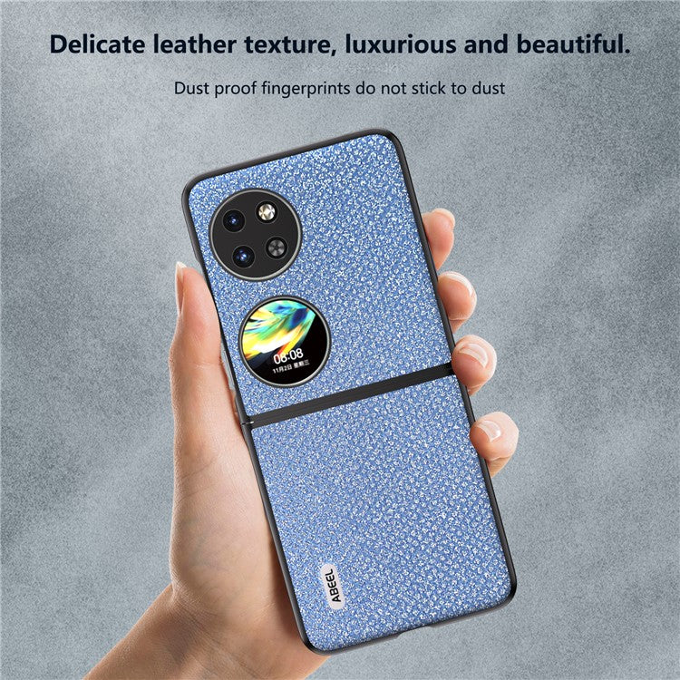 ABEEL For Huawei Pocket 2 Phone Case PU Leather Rhinestone Texture Back Cover - Blue