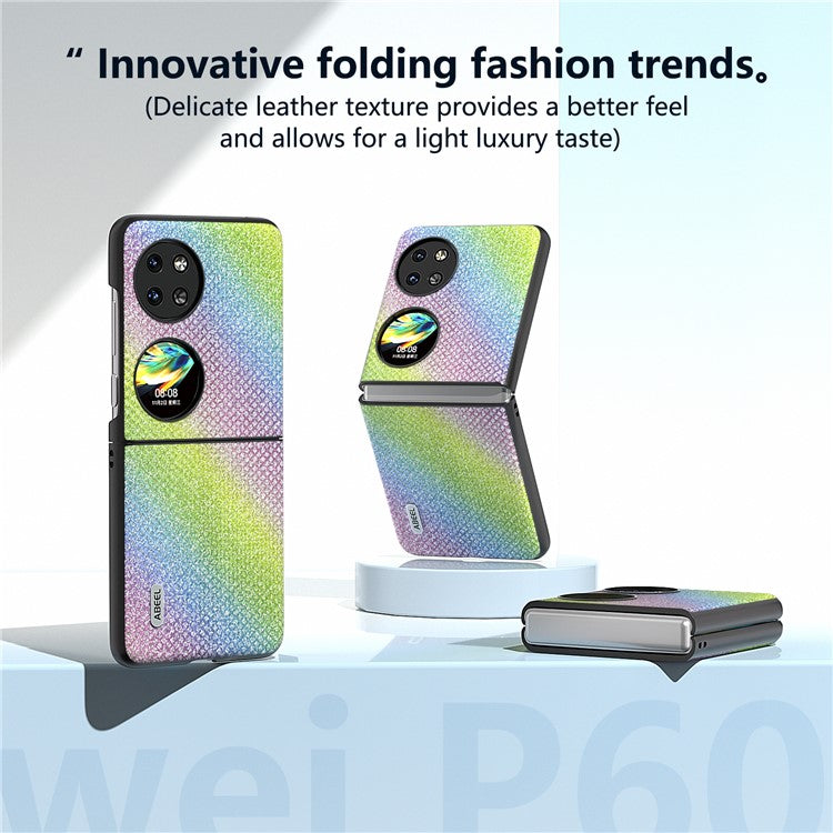 ABEEL For Huawei Pocket 2 Phone Case PU Leather Rhinestone Texture Back Cover - Multi-color