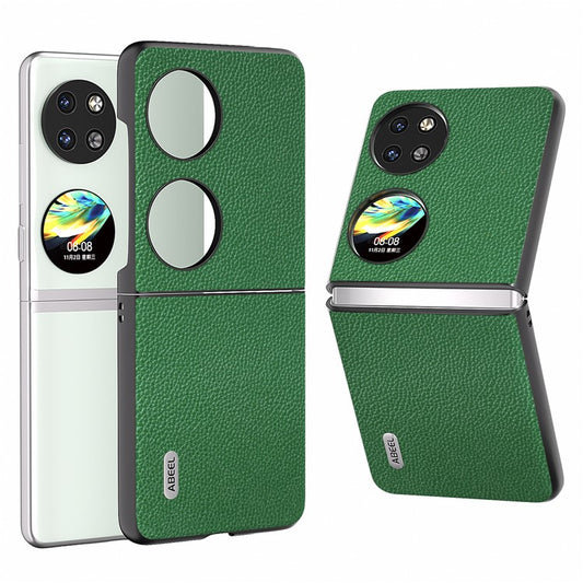 ABEEL For Huawei Pocket 2 Phone Case Litchi Texture Non-Slip Cover - Green
