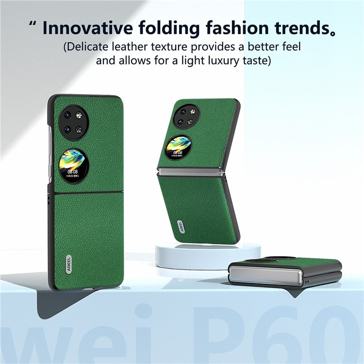 ABEEL For Huawei Pocket 2 Phone Case Litchi Texture Non-Slip Cover - Green