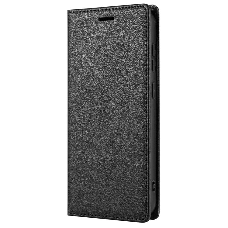 BKS-001 For Motorola Edge 40 Neo 5G Case Wallet Stand PU Leather Phone Cover - Black