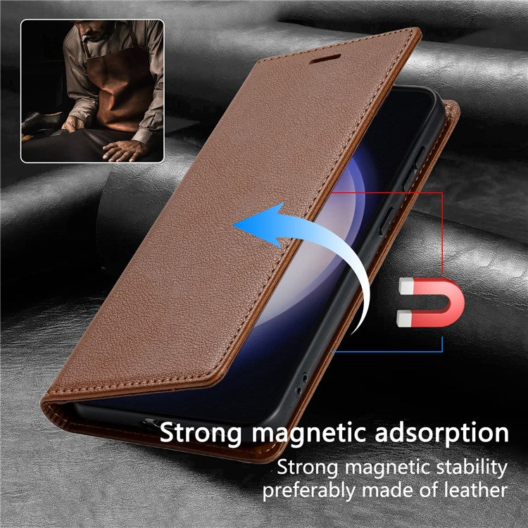 BKS-001 For Motorola Edge 40 Neo 5G Case Wallet Stand PU Leather Phone Cover - Brown