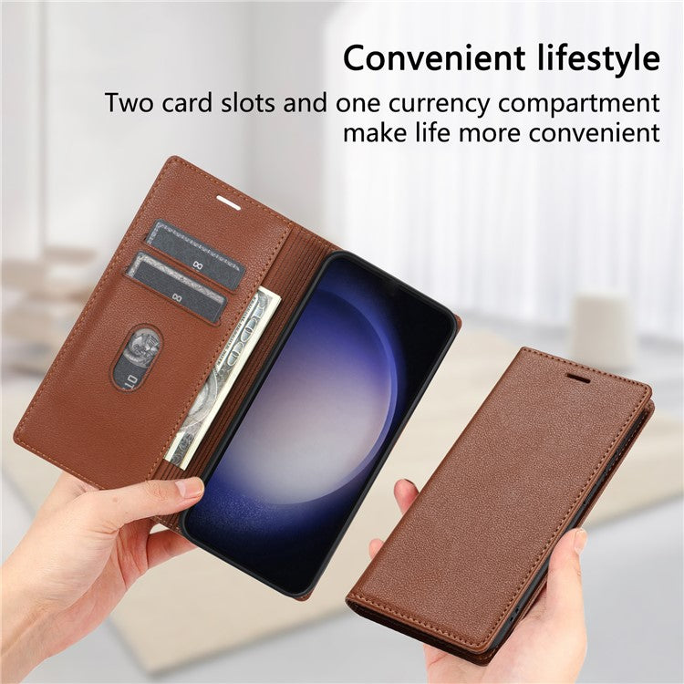 BKS-001 For Motorola Edge 40 Neo 5G Case Wallet Stand PU Leather Phone Cover - Brown