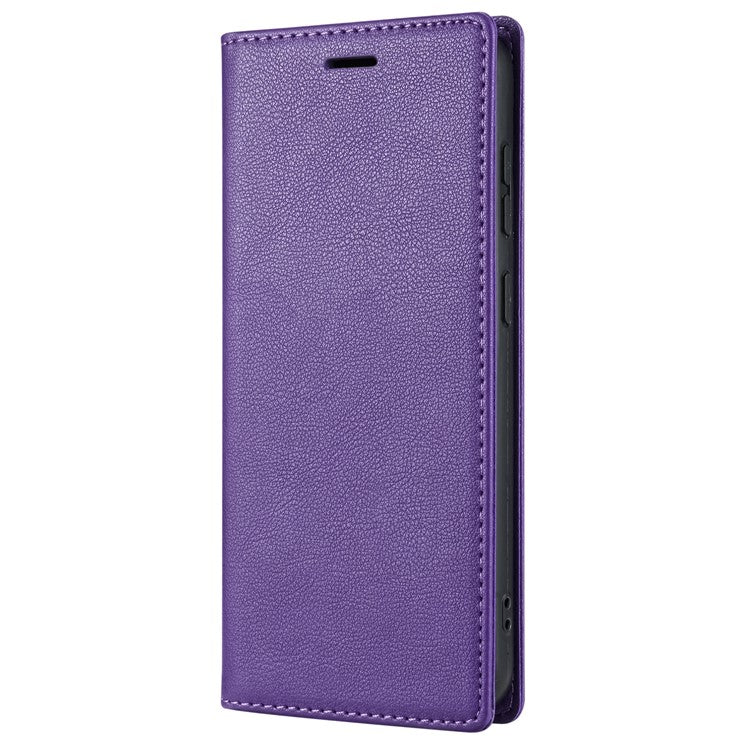 BKS-001 For Motorola Edge 40 Neo 5G Case Wallet Stand PU Leather Phone Cover - Purple