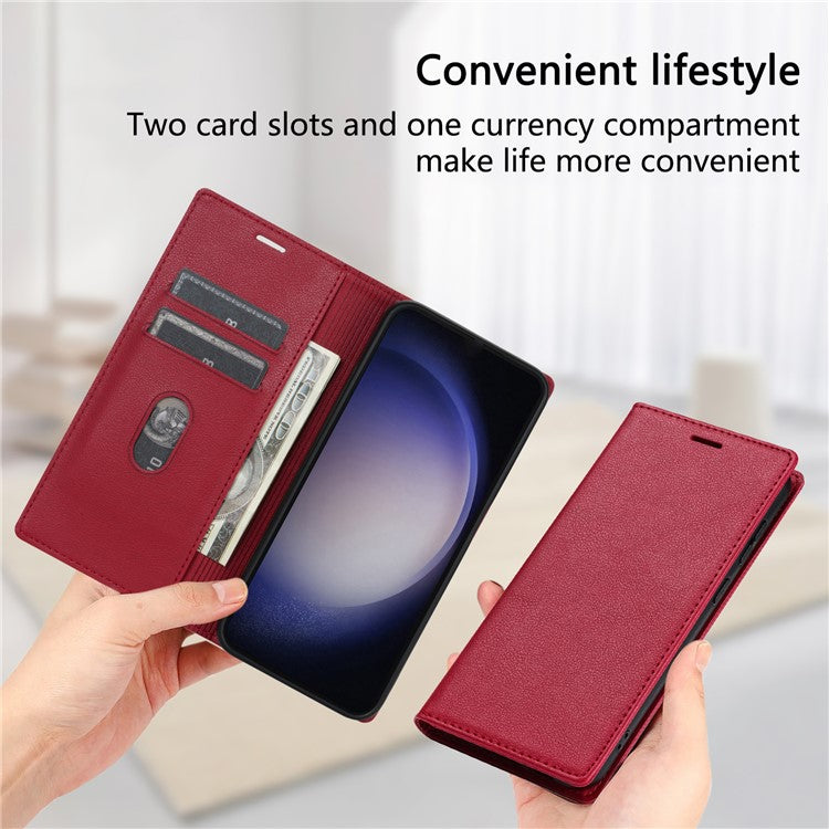 BKS-001 For Motorola Edge 40 Neo 5G Case Wallet Stand PU Leather Phone Cover - Red