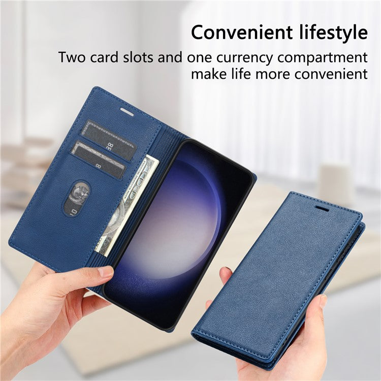 BKS-001 For Motorola Edge 40 Neo 5G Case Wallet Stand PU Leather Phone Cover - Blue