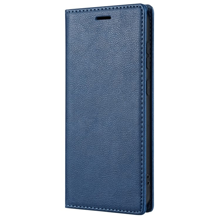 BKS-001 For Motorola Edge 40 Neo 5G Case Wallet Stand PU Leather Phone Cover - Blue
