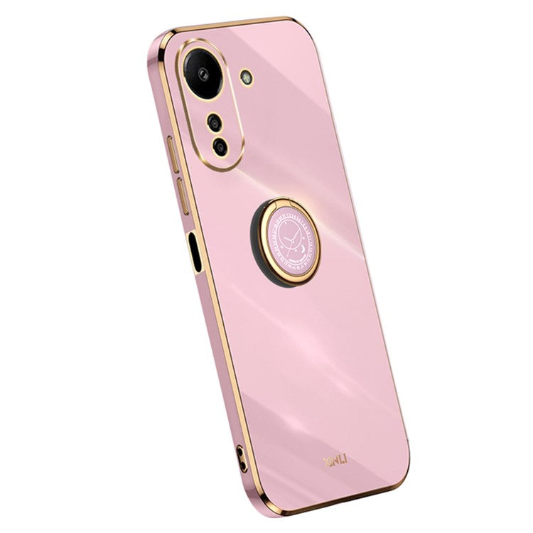 XINLI For Xiaomi Redmi 13C 4G / Poco C65 4G Case with Ring Holder Kickstand Soft TPU Phone Cover - Purple
