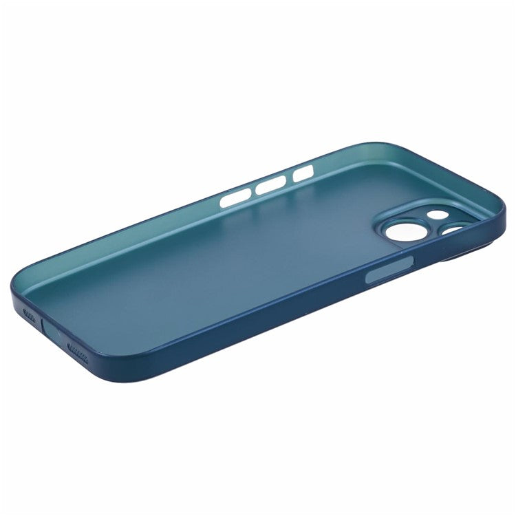 For iPhone 14 Hard PC Ultra-Thin Case Camera Protection Phone Cover - Dark Blue