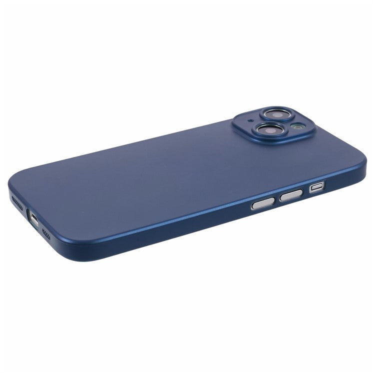 For iPhone 14 Hard PC Ultra-Thin Case Camera Protection Phone Cover - Dark Blue