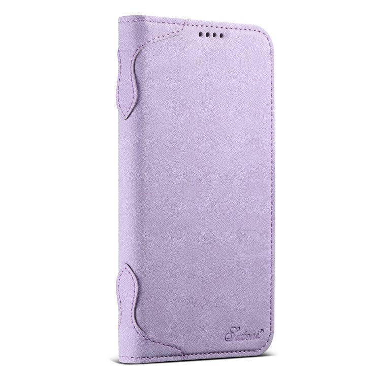SUTENI J07 For iPhone 14 Pro Case Compatible with MagSafe Anti-scratch Litchi Texture Phone Cover - Purple