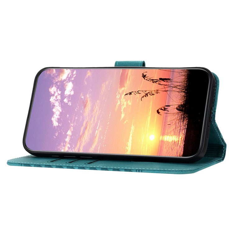 YX0060 For Xiaomi Redmi Note 13 Pro+ 5G Leather Wallet Case Elephant Head Pattern - Baby Blue