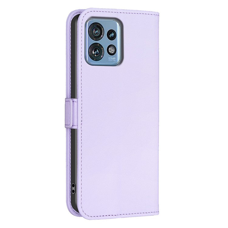 BINFEN COLOR BF31 For Motorola Edge 40 Pro 5G / Edge+ (2023) / Moto X40 5G Case with Wallet Stand PU Leather Flip Phone Cover - Purple