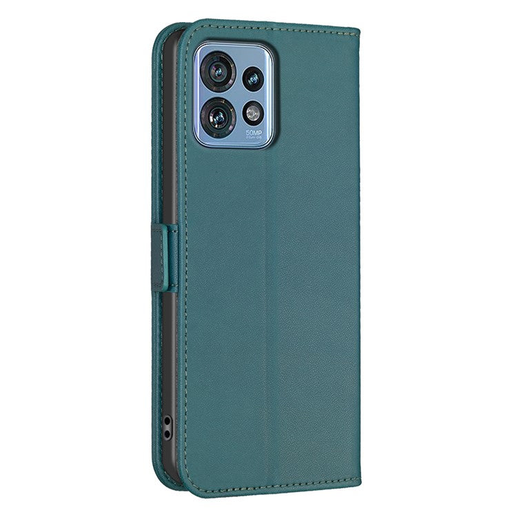 BINFEN COLOR BF31 For Motorola Edge 40 Pro 5G / Edge+ (2023) / Moto X40 5G Case with Wallet Stand PU Leather Flip Phone Cover - Green