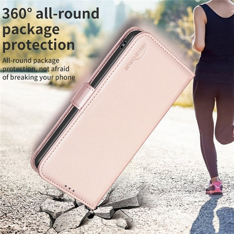 BINFEN COLOR BF31 For Motorola Edge 40 5G Case with Wallet Stand PU Leather Flip Phone Cover - Pink
