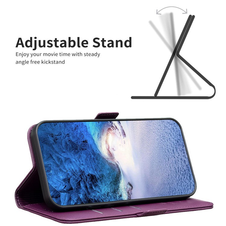 BINFEN COLOR BF31 For Motorola Edge 40 5G Case with Wallet Stand PU Leather Flip Phone Cover - Dark Purple