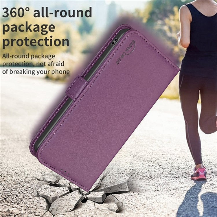 BINFEN COLOR BF31 For Motorola Edge 40 5G Case with Wallet Stand PU Leather Flip Phone Cover - Dark Purple