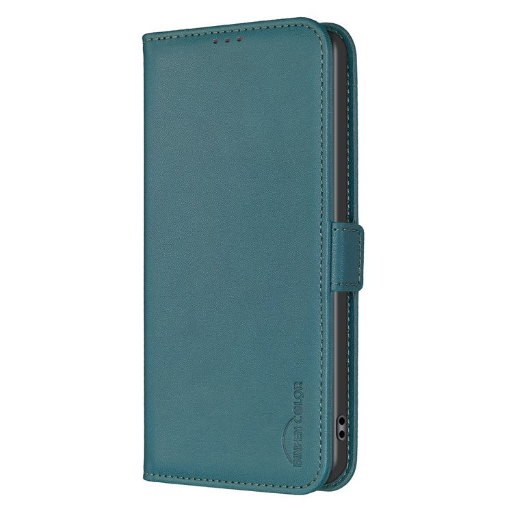 BINFEN COLOR BF31 For Motorola Edge 40 5G Case with Wallet Stand PU Leather Flip Phone Cover - Green