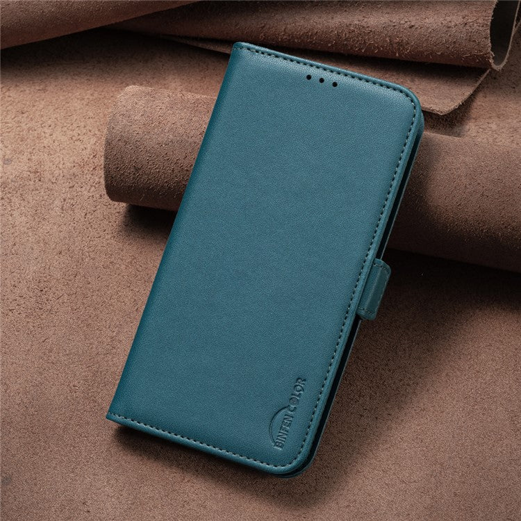 BINFEN COLOR BF31 For Motorola Edge 40 5G Case with Wallet Stand PU Leather Flip Phone Cover - Green