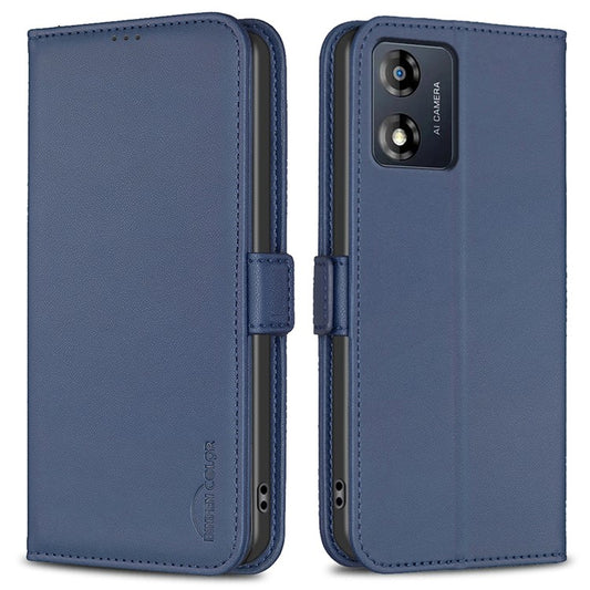 BINFEN COLOR BF31 For Motorola Moto G13 4G / G23 4G / G53 5G Case with Wallet Stand PU Leather Flip Phone Cover - Blue