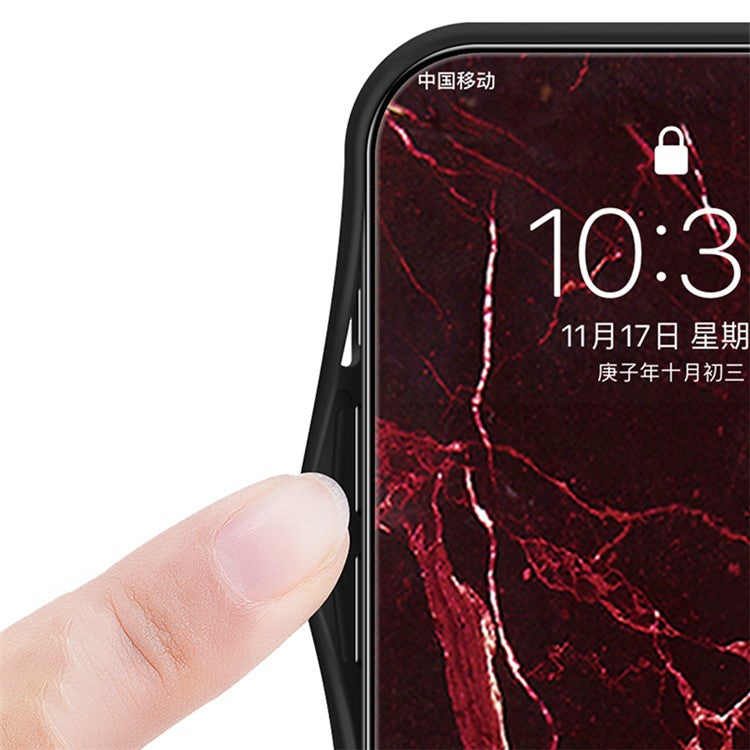 Xiaomi 13T / 13T Pro / Redmi K60 Ultra Cover Marble Pattern PC+TPU+Tempered Glass Mobile Phone Shell - Blood Red Marble