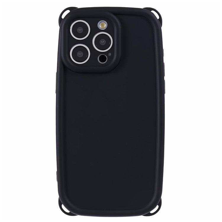 JTW Series for iPhone 14 Pro Phone Case with Bear Ear Corners Soft TPU Cover - Black