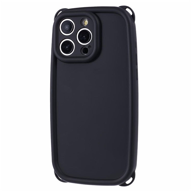 JTW Series for iPhone 14 Pro Phone Case with Bear Ear Corners Soft TPU Cover - Black
