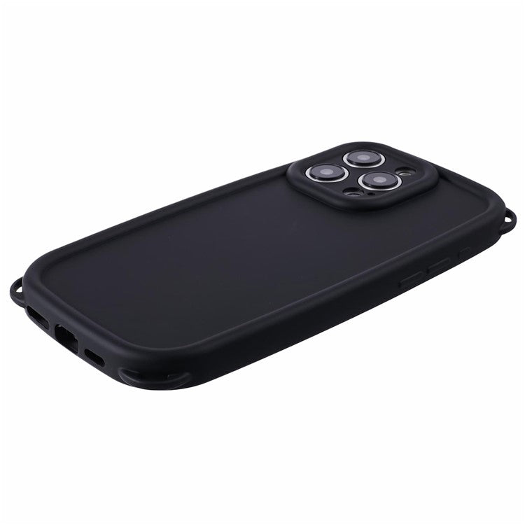 JTW Series for iPhone 14 Pro Phone Case with Bear Ear Corners Soft TPU Cover - Black