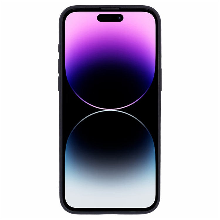 HRX Series For iPhone 14 Pro Max Case Solid Color Wrinkle Protective Back Cover - Black