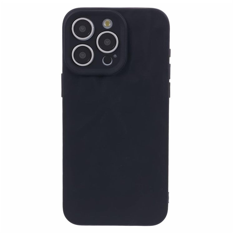HRX Series For iPhone 14 Pro Max Case Solid Color Wrinkle Protective Back Cover - Black