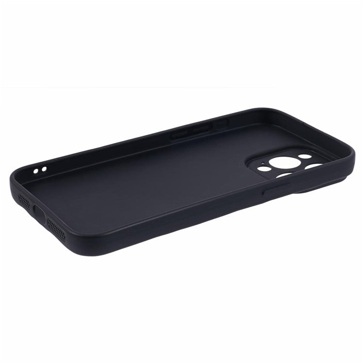HRX Series For iPhone 14 Pro Max Case Solid Color Wrinkle Protective Back Cover - Black