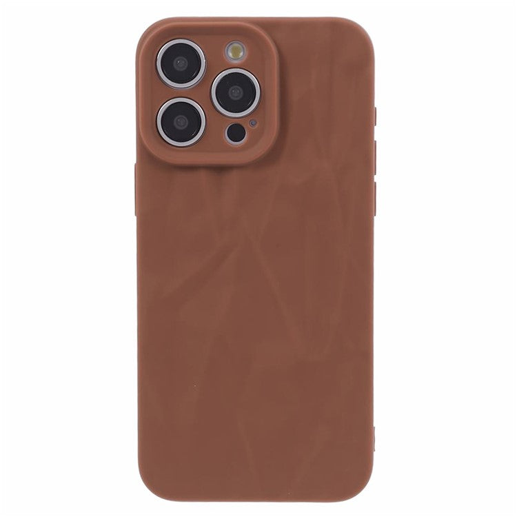 HRX Series For iPhone 14 Pro Max Case Solid Color Wrinkle Protective Back Cover - Khaki