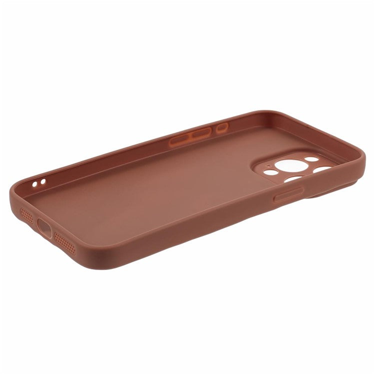HRX Series For iPhone 14 Pro Max Case Solid Color Wrinkle Protective Back Cover - Khaki