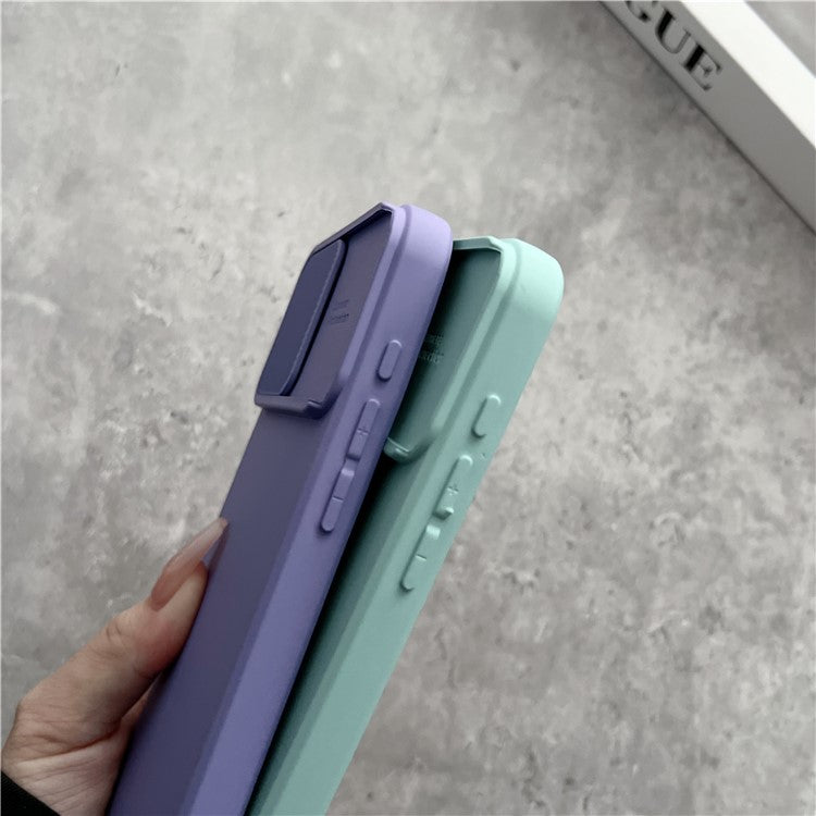 TMT Series for iPhone 14 Pro Max Cell Phone Case Slide Lens Protection TPU Slim-Fit Back Cover - Sapphire