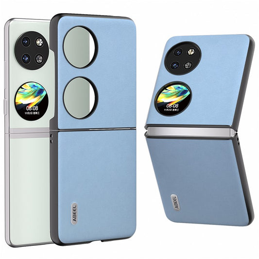 ABEEL For Huawei Pocket 2 Phone Case Anti-Scratch PU Leather+PC Cover - Blue