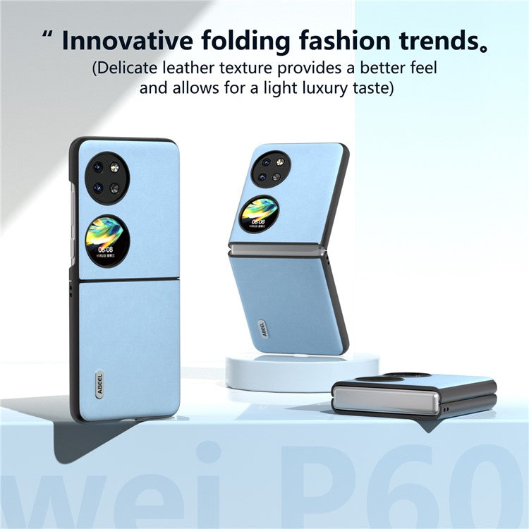 ABEEL For Huawei Pocket 2 Phone Case Anti-Scratch PU Leather+PC Cover - Blue