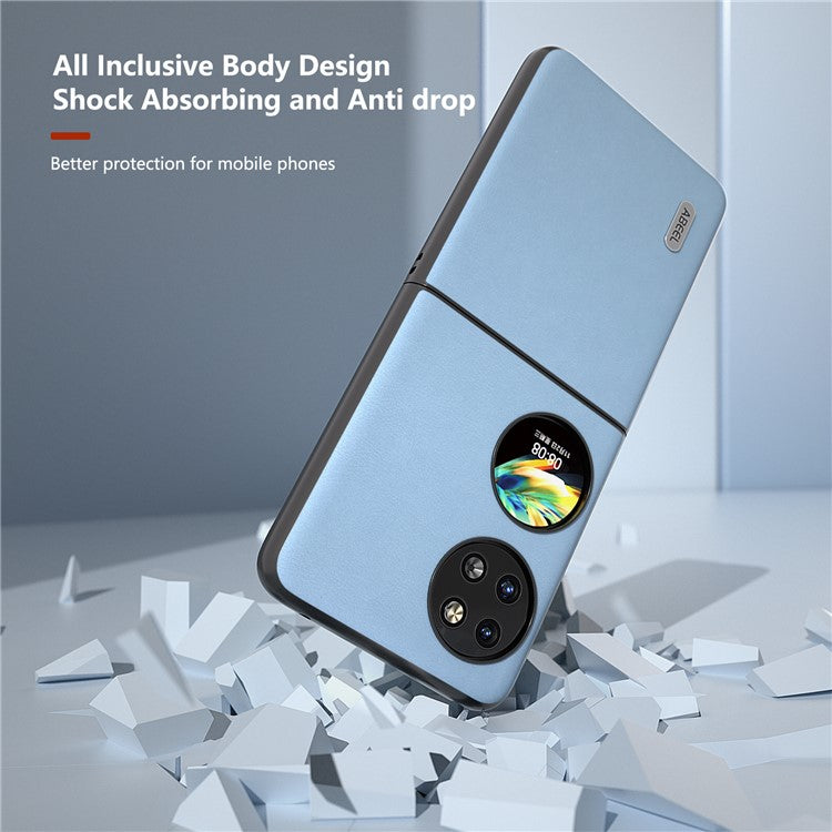 ABEEL For Huawei Pocket 2 Phone Case Anti-Scratch PU Leather+PC Cover - Blue