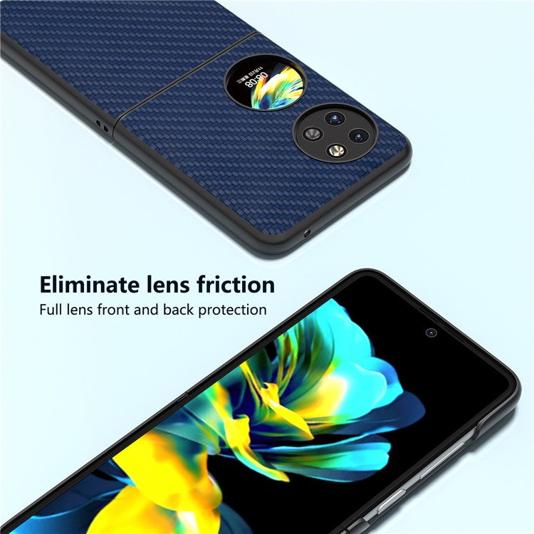 ABEEL For Huawei Pocket 2 Phone Case Carbon Fiber Texture Anti-Scratch - Blue