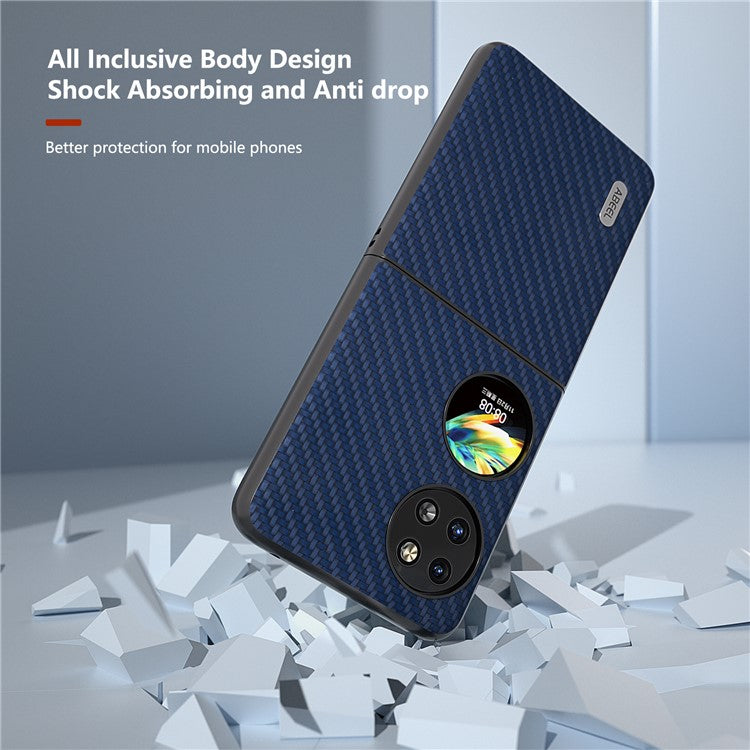 ABEEL For Huawei Pocket 2 Phone Case Carbon Fiber Texture Anti-Scratch - Blue