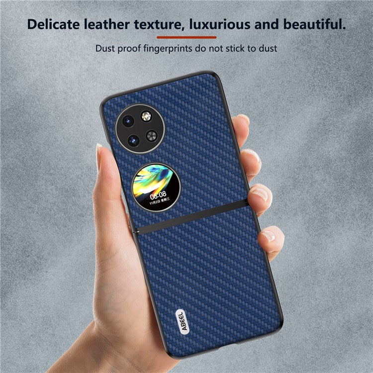 ABEEL For Huawei Pocket 2 Phone Case Carbon Fiber Texture Anti-Scratch - Blue