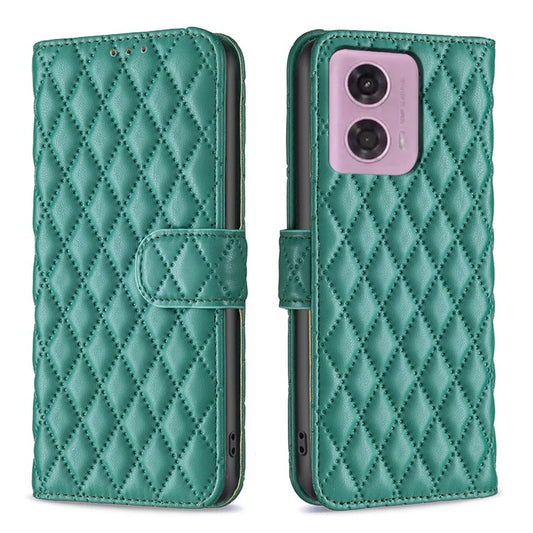 BINFEN COLOR BF Style-14 For Motorola Moto E14 4G / G04 4G / G04s 4G / G24 4G Matte Leather Case Wallet Phone Cover - Green