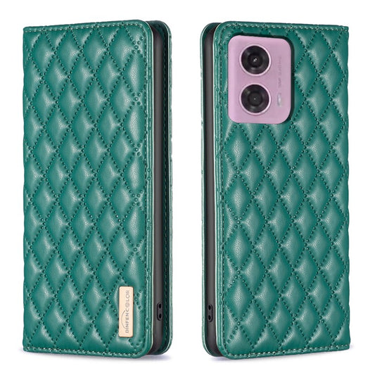BINFEN COLOR BF Style-16 For Motorola Moto E14 4G / G04 4G / G04s 4G / G24 4G PU Leather Wallet Case Card Holder - Green