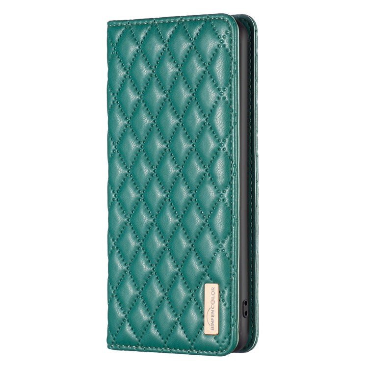 BINFEN COLOR BF Style-16 For Motorola Moto E14 4G / G04 4G / G04s 4G / G24 4G PU Leather Wallet Case Card Holder - Green