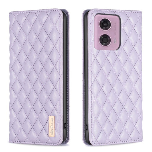 BINFEN COLOR BF Style-16 For Motorola Moto E14 4G / G04 4G / G04s 4G / G24 4G PU Leather Wallet Case Card Holder - Purple