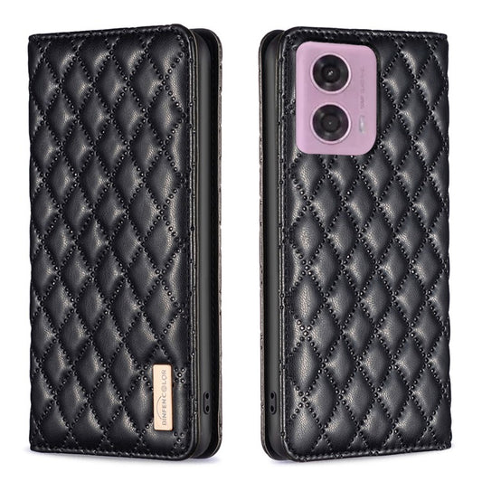 BINFEN COLOR BF Style-16 For Motorola Moto E14 4G / G04 4G / G04s 4G / G24 4G PU Leather Wallet Case Card Holder - Black