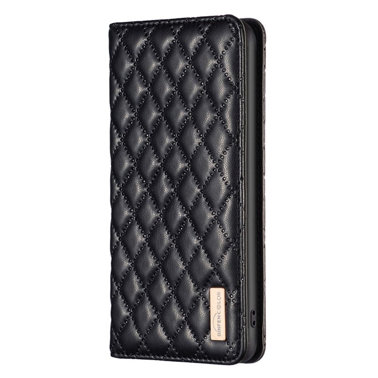 BINFEN COLOR BF Style-16 For Motorola Moto E14 4G / G04 4G / G04s 4G / G24 4G PU Leather Wallet Case Card Holder - Black