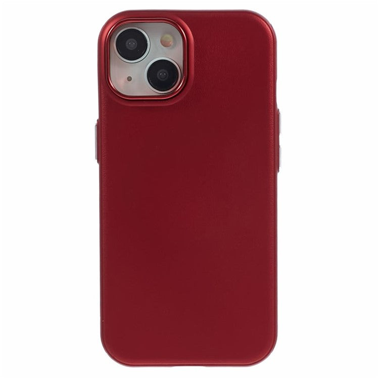 For iPhone 14 / 13 Case Compatible with MagSafe Leather+PC Shockproof Phone Cover - Red
