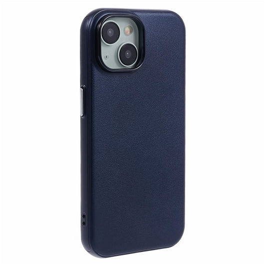 For iPhone 14 / 13 Case Compatible with MagSafe Leather+PC Shockproof Phone Cover - Dark Blue