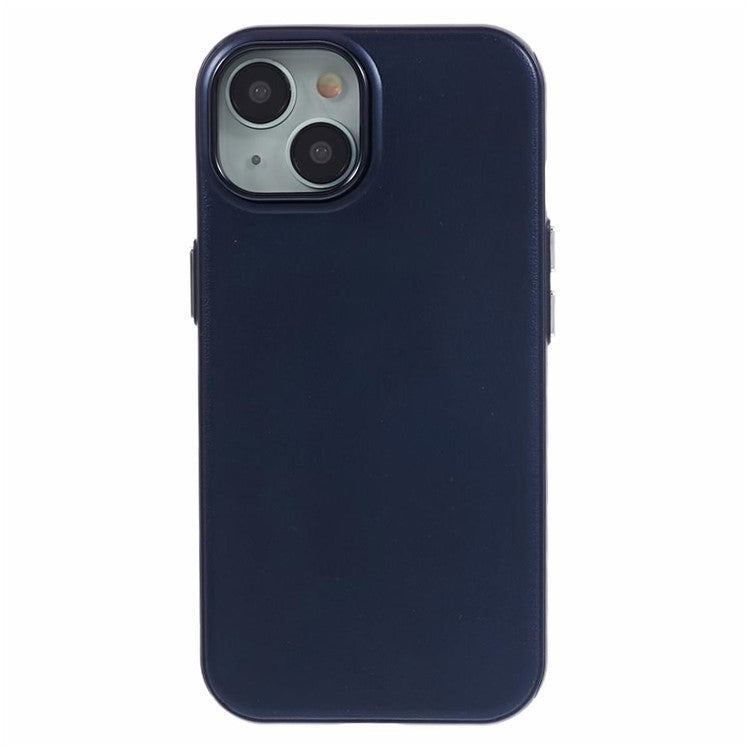 For iPhone 14 / 13 Case Compatible with MagSafe Leather+PC Shockproof Phone Cover - Dark Blue