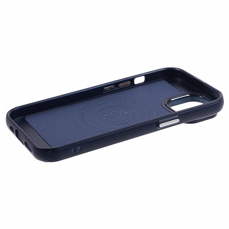 For iPhone 14 / 13 Case Compatible with MagSafe Leather+PC Shockproof Phone Cover - Dark Blue